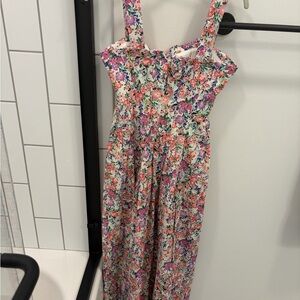 Women’s Avec Les Filles Multicolor Floral Maxi Dress Size 4
